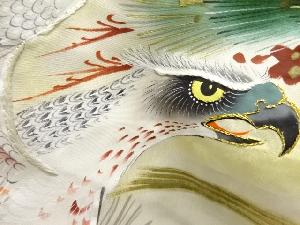 アンティーク　富士に鷹模様刺繍紋付男児着物